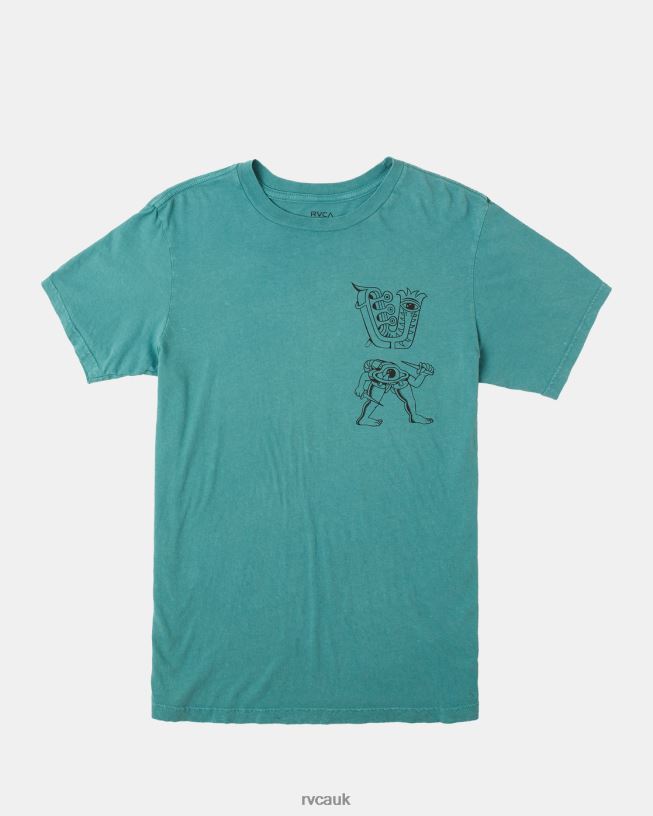 teal sunwash Creeps Tee Men L888X101 RVCA Clothing
