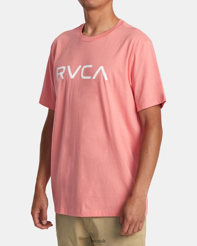 vintage salmon Big Short Sleeve T-Shirt Men L888X170 RVCA Clothing