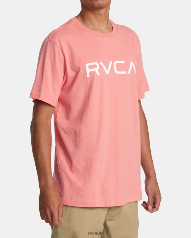 vintage salmon Big Short Sleeve T-Shirt Men L888X170 RVCA Clothing