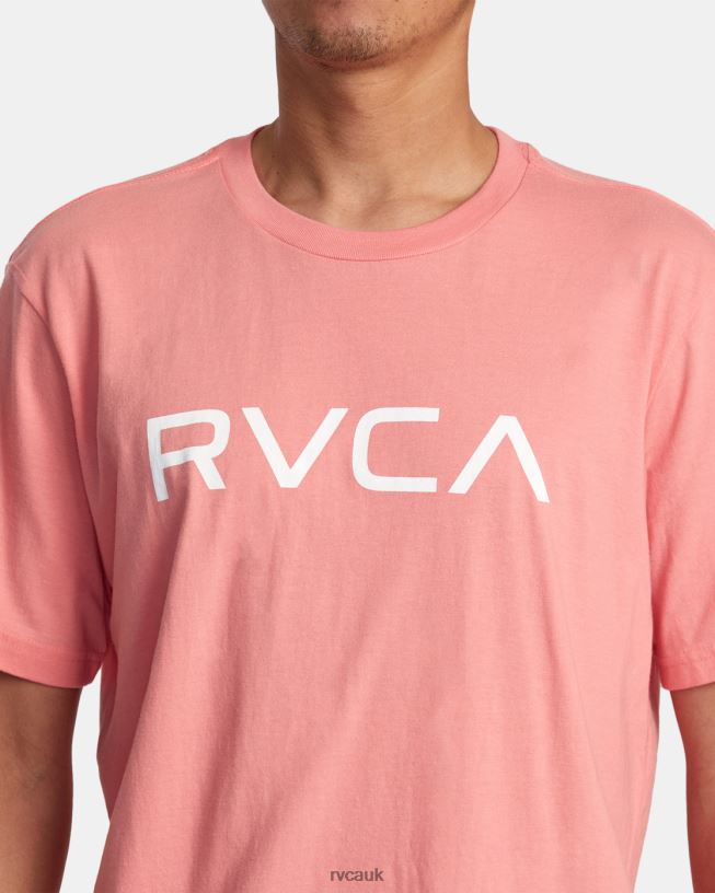 vintage salmon Big Short Sleeve T-Shirt Men L888X170 RVCA Clothing