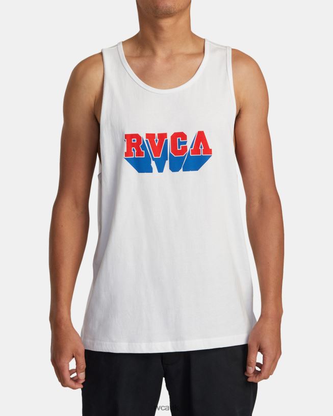 white Impact Tank Men L888X75 RVCA Clothing