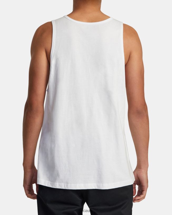 white Impact Tank Men L888X75 RVCA Clothing