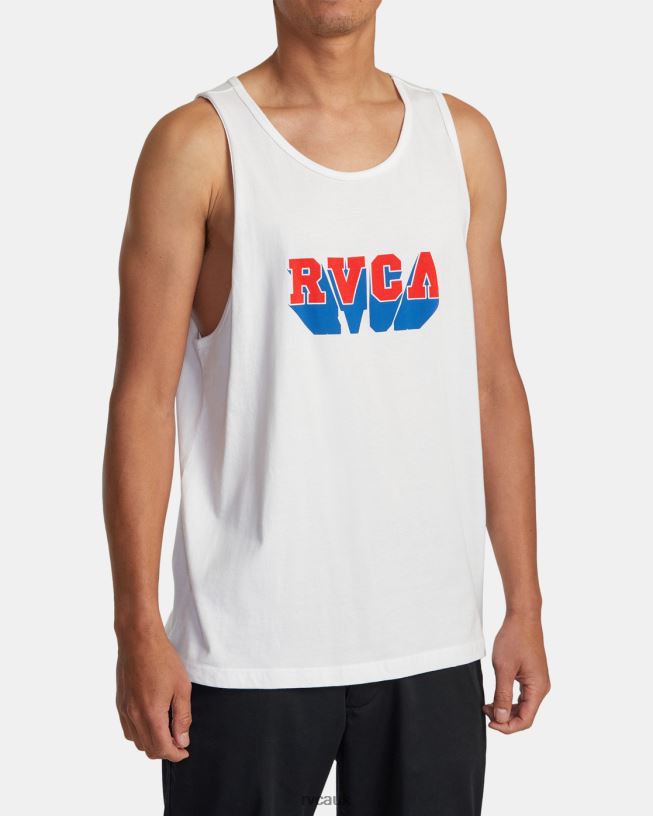 white Impact Tank Men L888X75 RVCA Clothing