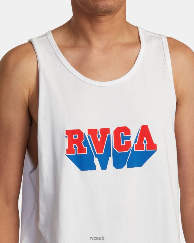 white Impact Tank Men L888X75 RVCA Clothing