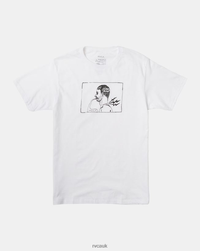 white Insult Injury Tee Men L888X899 RVCA Clothing
