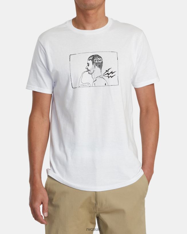 white Insult Injury Tee Men L888X899 RVCA Clothing