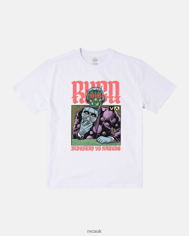 white Martin Ander Manderoid Tee Men L888X263 RVCA Clothing