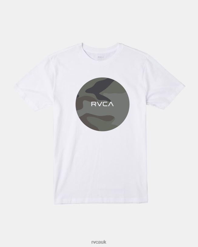 white Motors T-Shirt Men L888X511 RVCA Clothing