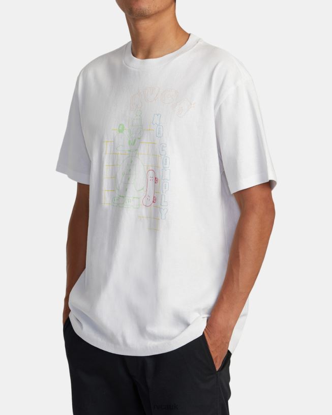 white No Comply Tee Men L888X98 RVCA Clothing