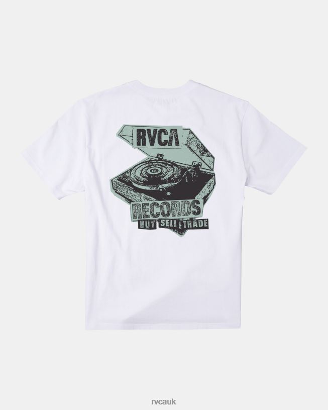 white Vinyl Club Tee Men L888X10 RVCA Clothing