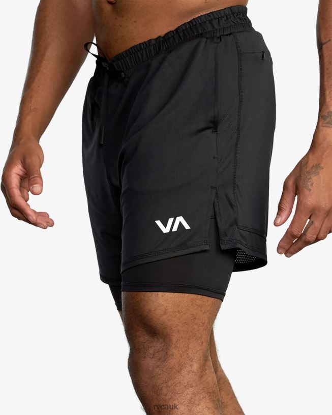 black Sport Vent 16 Training Shorts Men L888X560 RVCA Clothing