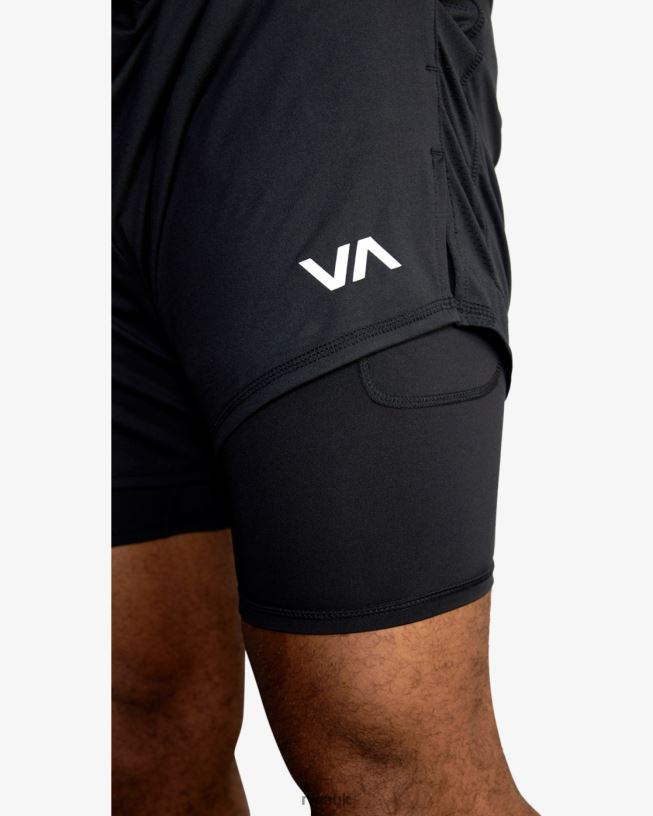 black Sport Vent 16 Training Shorts Men L888X560 RVCA Clothing