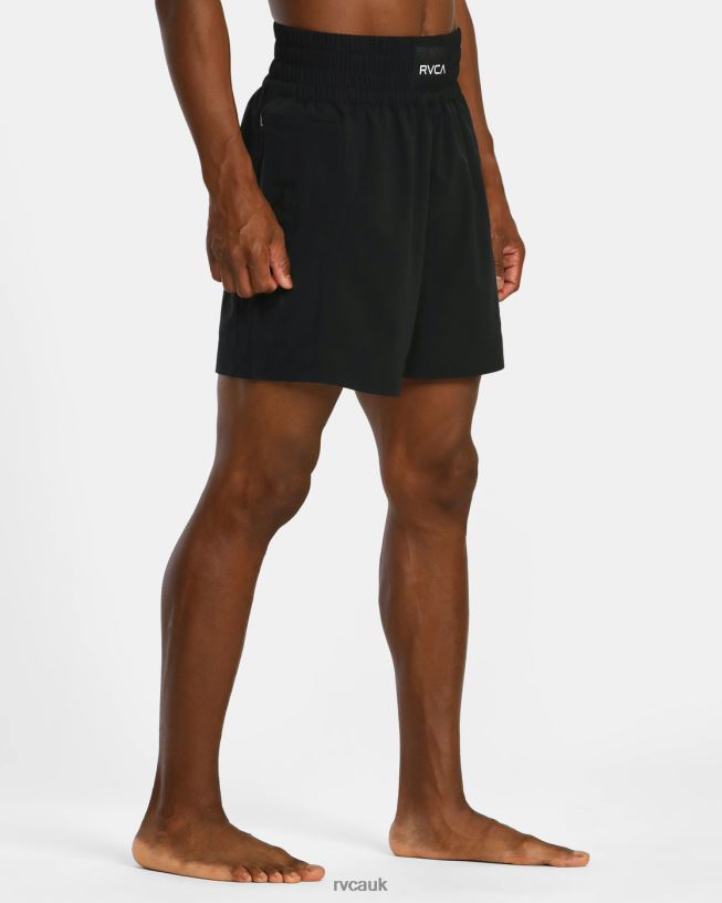 black Yogger Elastic Waist Boxing Shorts 17 Men L888X832 RVCA Clothing