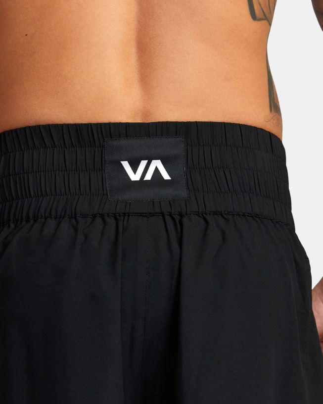 black Yogger Elastic Waist Boxing Shorts 17 Men L888X832 RVCA Clothing