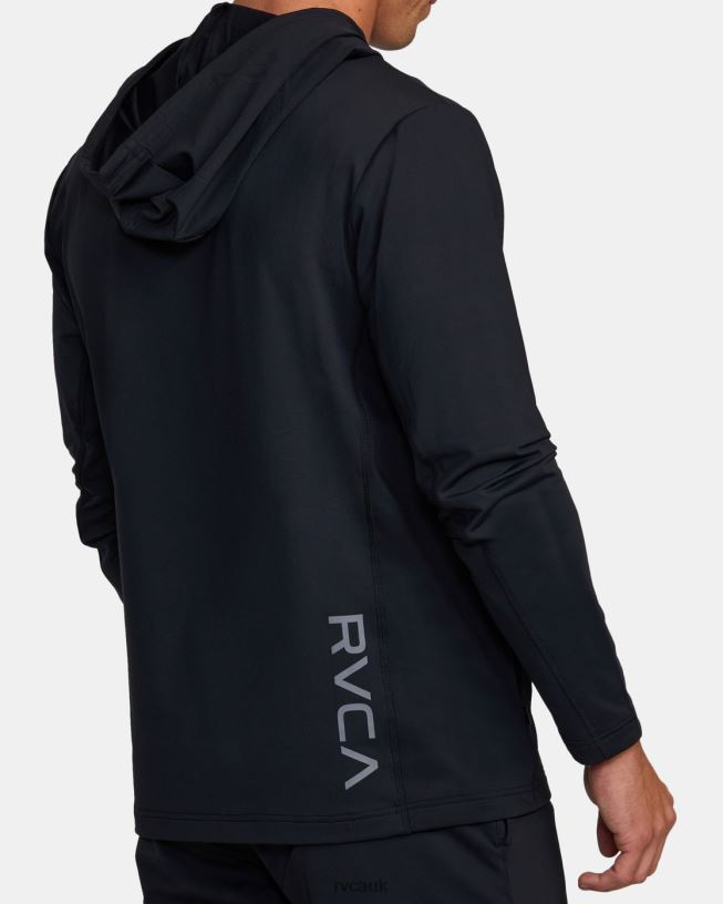 black Trainer Hoodie Men L888X341 RVCA Clothing