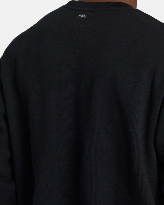 black VA Essential Sweatshirt Men L888X455 RVCA Clothing