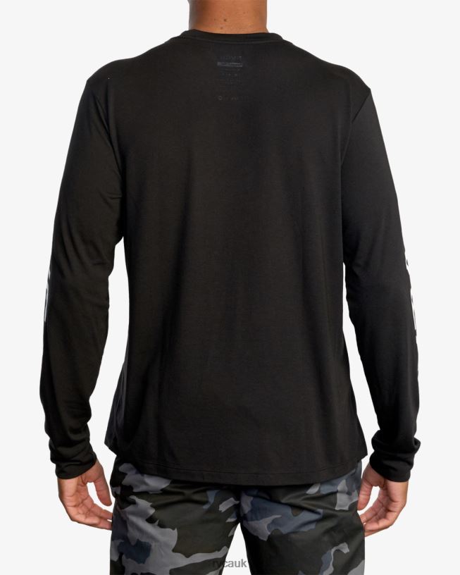 black 2X Long Sleeve Tee Men L888X740 RVCA Clothing