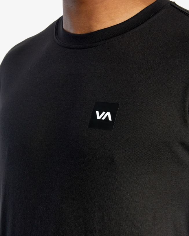 black 2X Long Sleeve Tee Men L888X740 RVCA Clothing