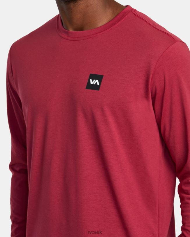 deep magenta 2X Long Sleeve Tee Men L888X483 RVCA Clothing