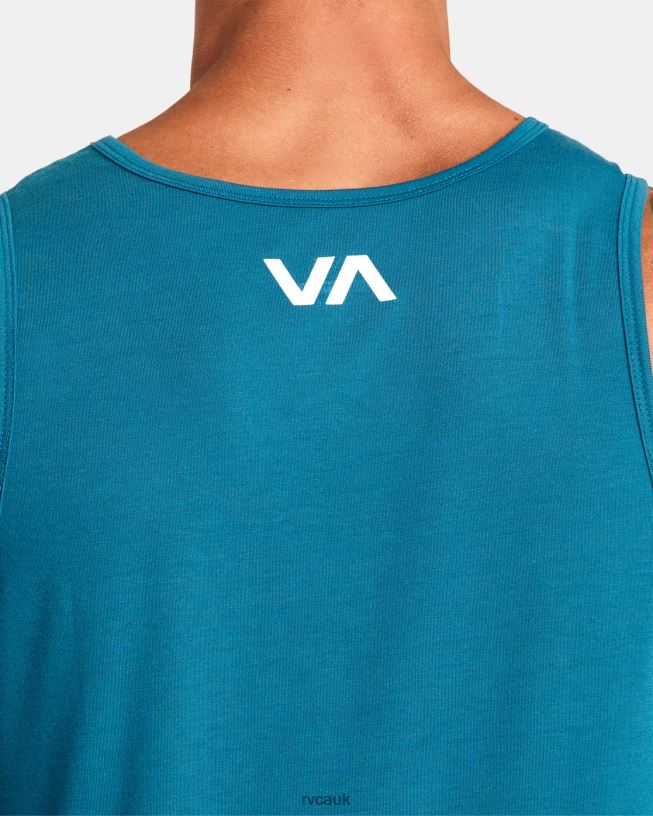 teal VA Blur Tank Top Men L888X26 RVCA Clothing