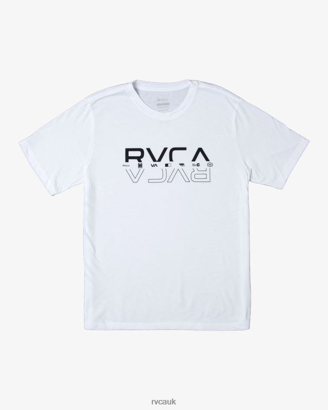 white Double Split Tee Men L888X284 RVCA Clothing