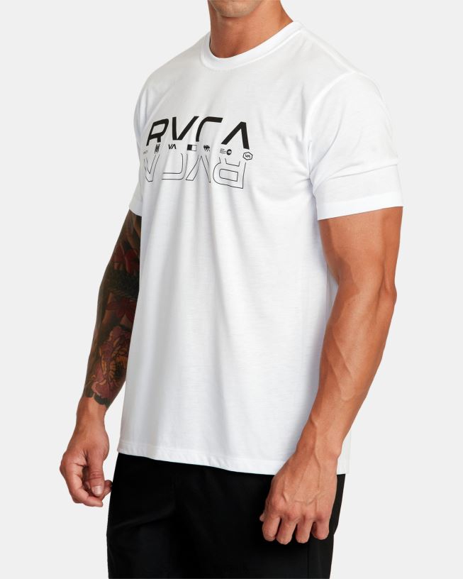 white Double Split Tee Men L888X284 RVCA Clothing