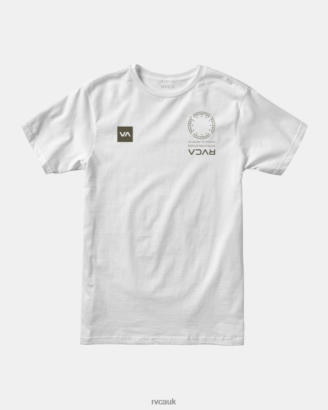 white VA Mark Tee Men L888X1065 RVCA Clothing