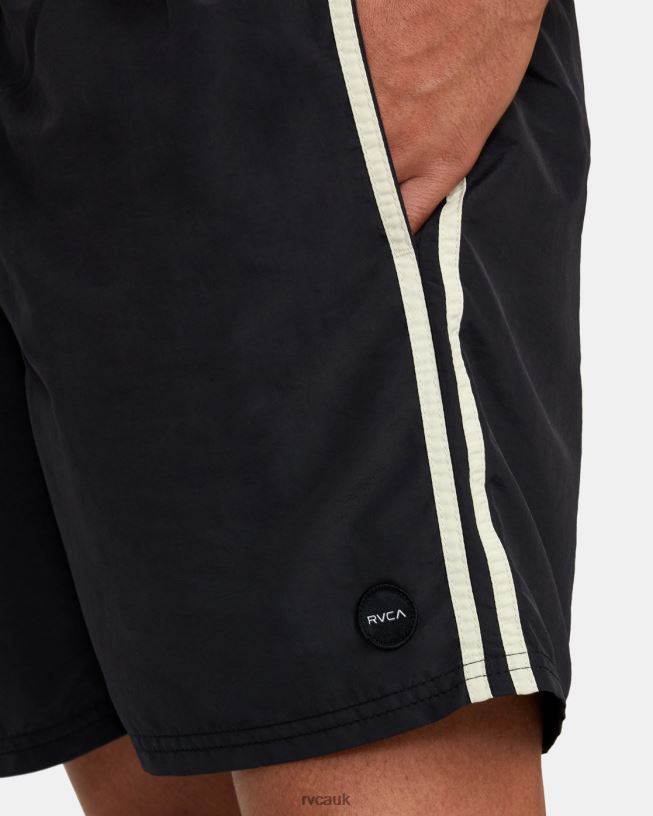 black Breakout Elastic Waist Boardshorts 16 Unisex L888X297 RVCA Bottoms