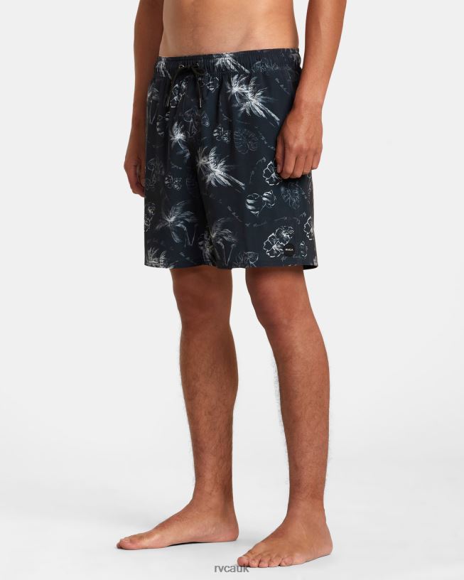 black VA Pigment Elastic Waist Boardshorts 17 Unisex L888X24 RVCA Bottoms