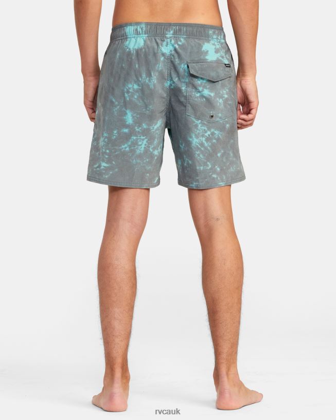 black green tie dye Manic Elastic Waist Boardshorts 17 Unisex L888X638 RVCA Bottoms