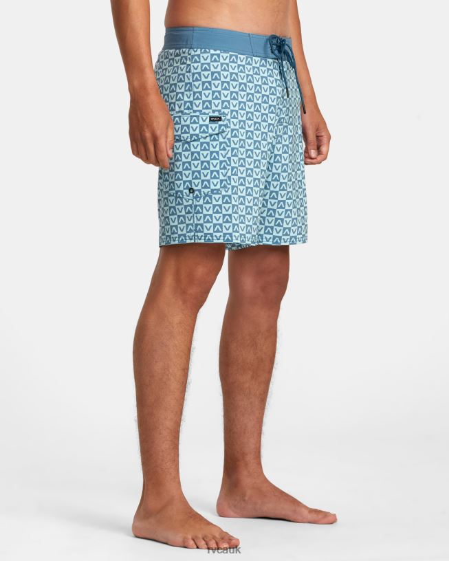 blue Restless Boardshorts 17 Unisex L888X146 RVCA Bottoms