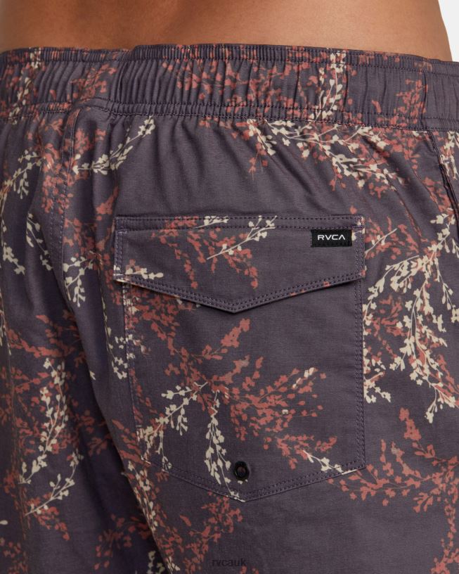 dark purple Barnes Elastic Waist Boardshorts 17 Unisex L888X357 RVCA Bottoms