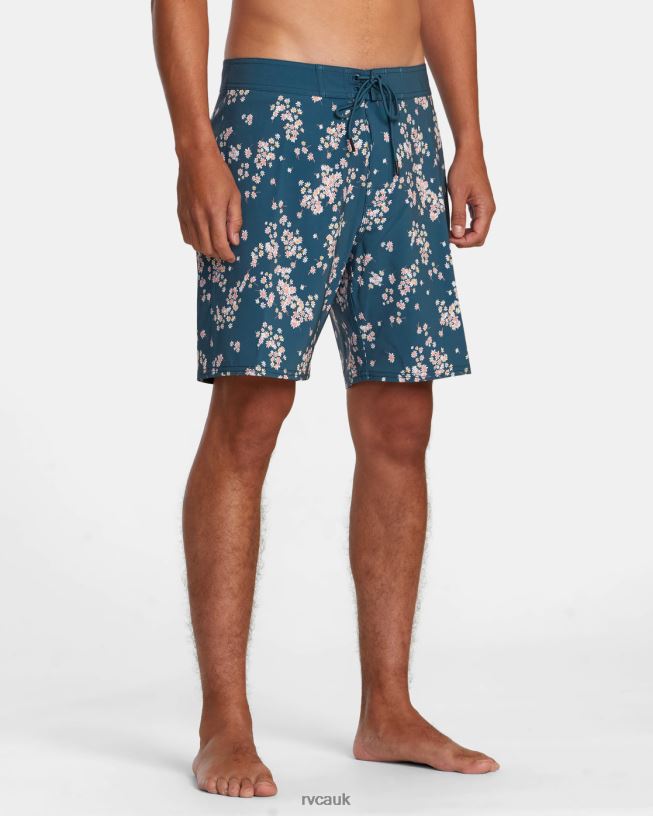 duck blue VA Pigment Print Elastic Waist Unisex L888X492 RVCA Bottoms