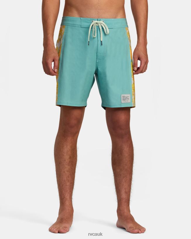green haze Cut Palm 17 Boardshorts Unisex L888X1023 RVCA Bottoms
