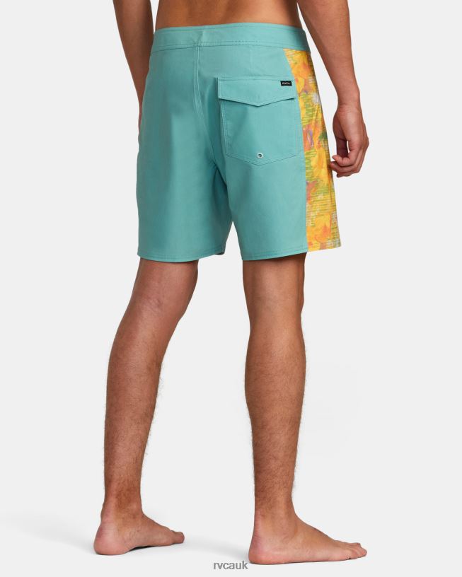 green haze Cut Palm 17 Boardshorts Unisex L888X1023 RVCA Bottoms