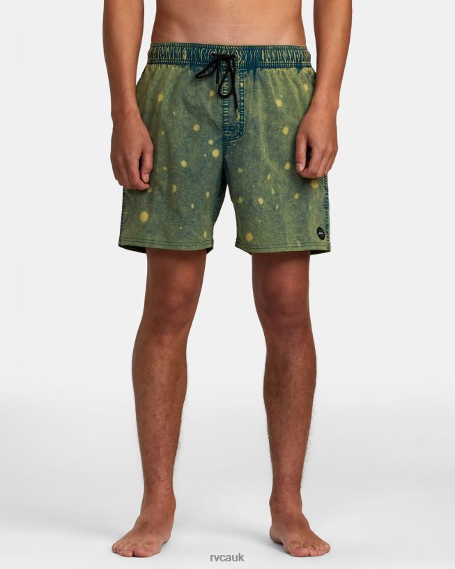 marsh Manic Tie-Dyed Elastic Waist Boardshorts 17 Unisex L888X1014 RVCA Bottoms