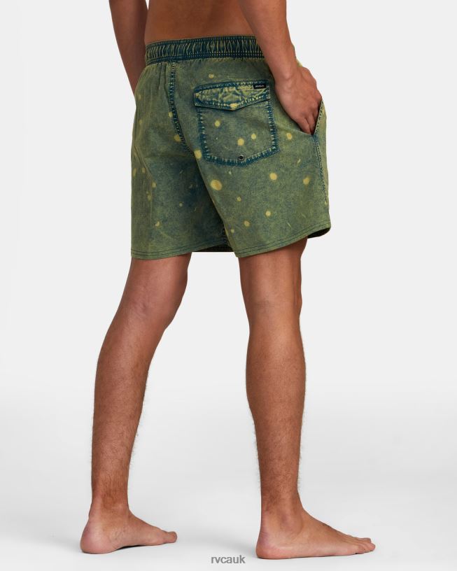 marsh Manic Tie-Dyed Elastic Waist Boardshorts 17 Unisex L888X1014 RVCA Bottoms