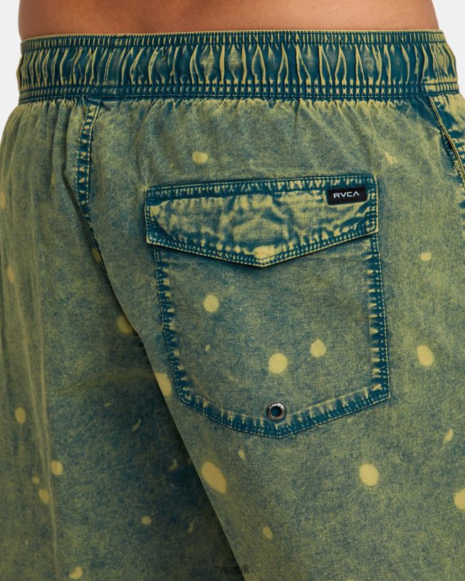 marsh Manic Tie-Dyed Elastic Waist Boardshorts 17 Unisex L888X1014 RVCA Bottoms