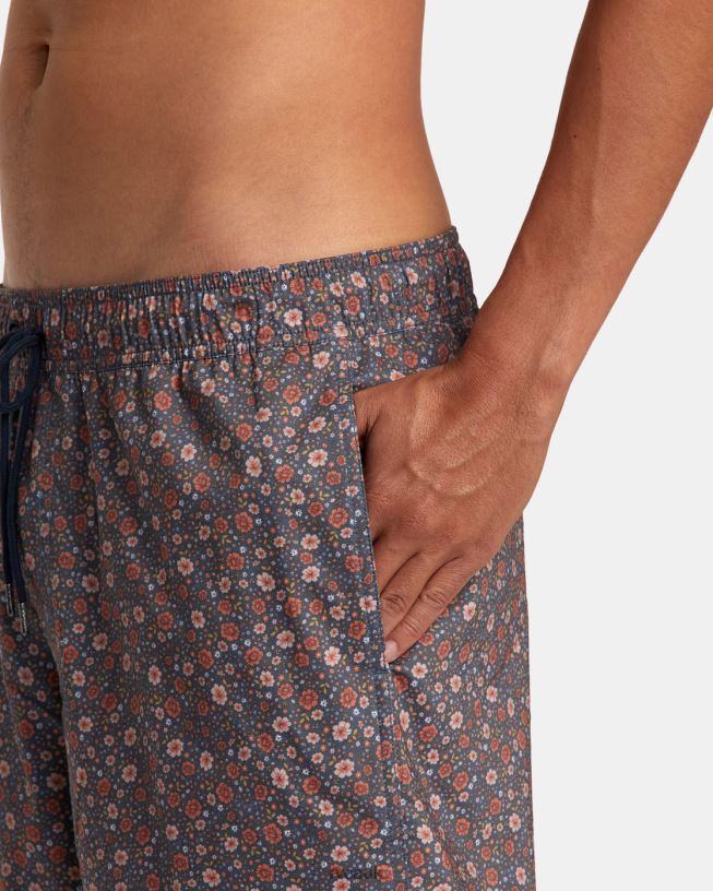 moody blue Barnes Elastic Waist Boardshorts 17 Unisex L888X71 RVCA Bottoms