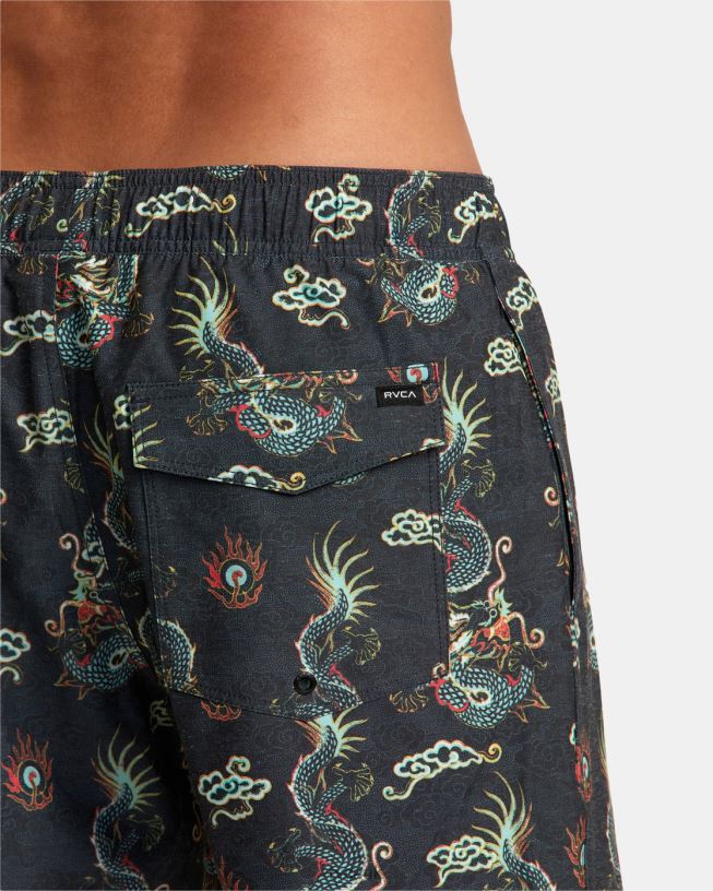 multi Atlas Elastic Waist Boardshorts 17 Unisex L888X68 RVCA Bottoms