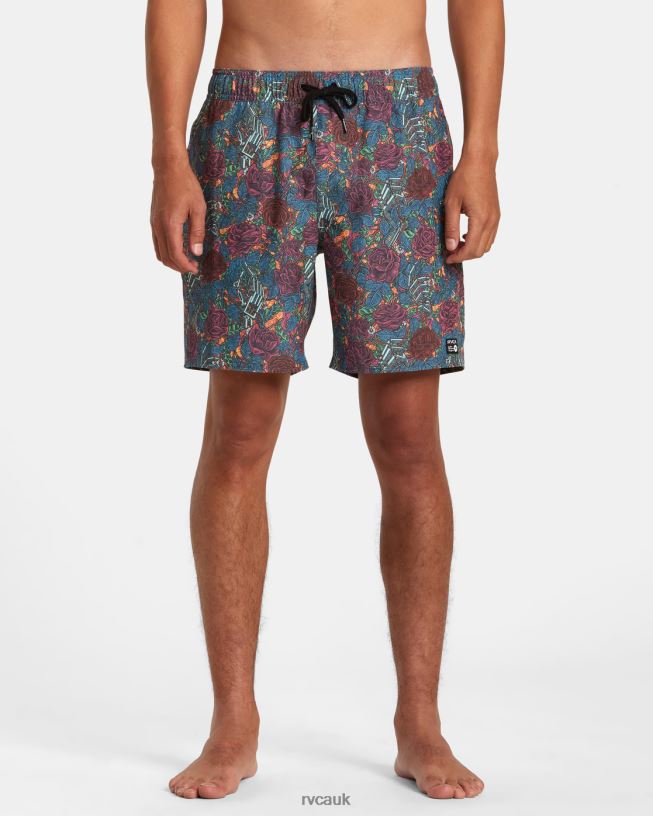 multi Martin Ander Elastic Waist Boardshorts 17 Unisex L888X185 RVCA Bottoms