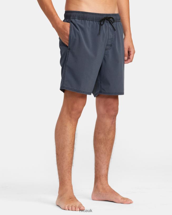 new navy VA Pigment Elastic Waist Boardshorts 17 Unisex L888X757 RVCA Bottoms