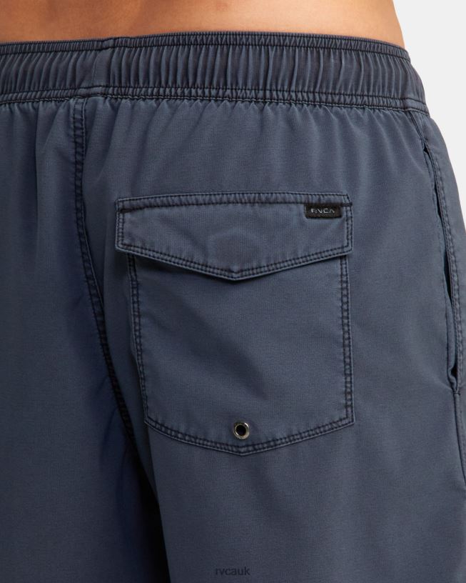 new navy VA Pigment Elastic Waist Boardshorts 17 Unisex L888X757 RVCA Bottoms
