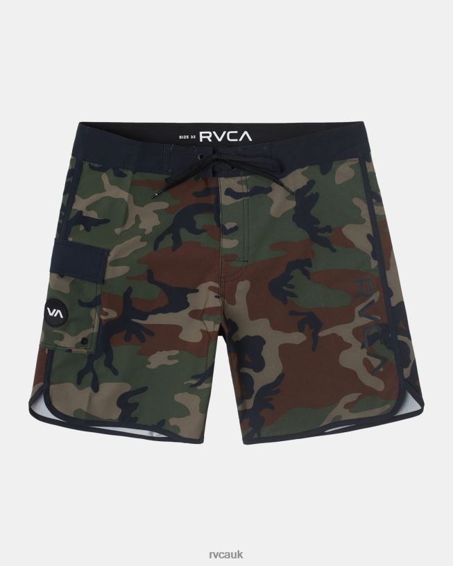 woodland camo Eastern Boardshorts 18 Unisex L888X592 RVCA Bottoms