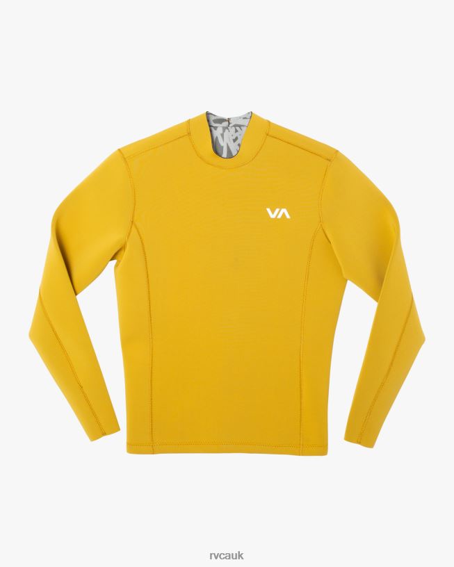 gold 2mm Balance Back Zip Wetsuit Jacket Unisex L888X596 RVCA Clothing