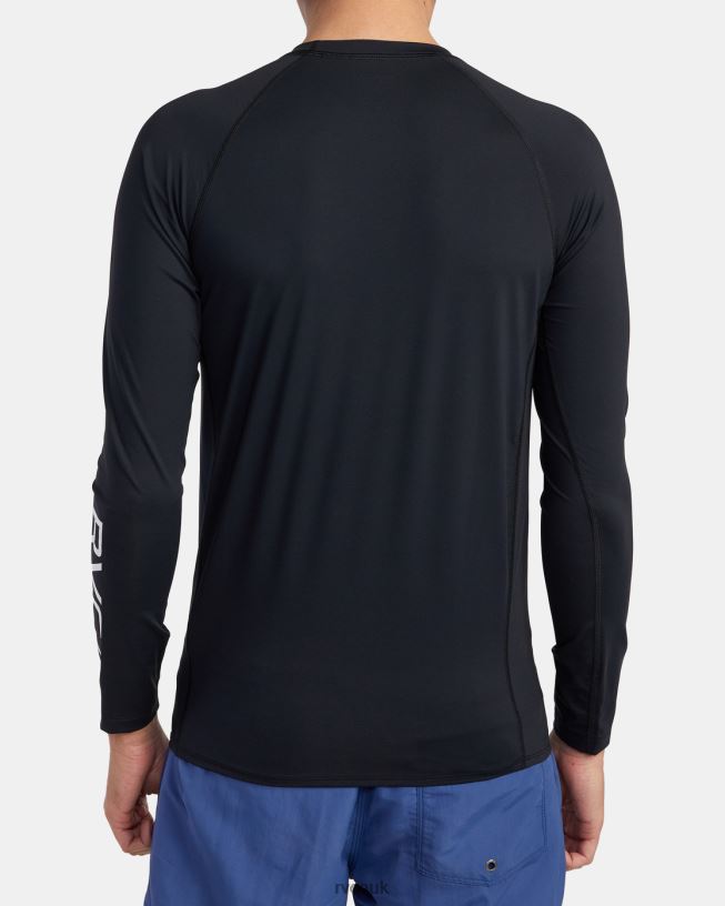 black Long Sleeve Rashguard Unisex L888X627 RVCA Clothing