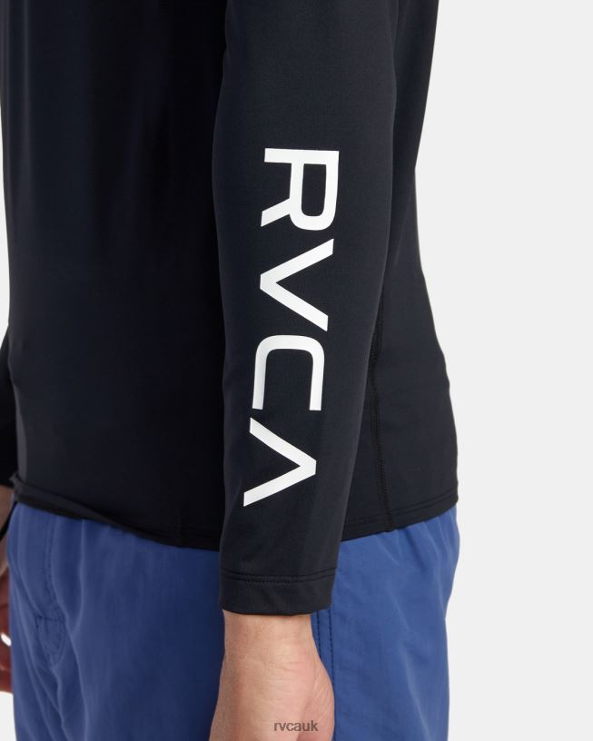 black Long Sleeve Rashguard Unisex L888X627 RVCA Clothing