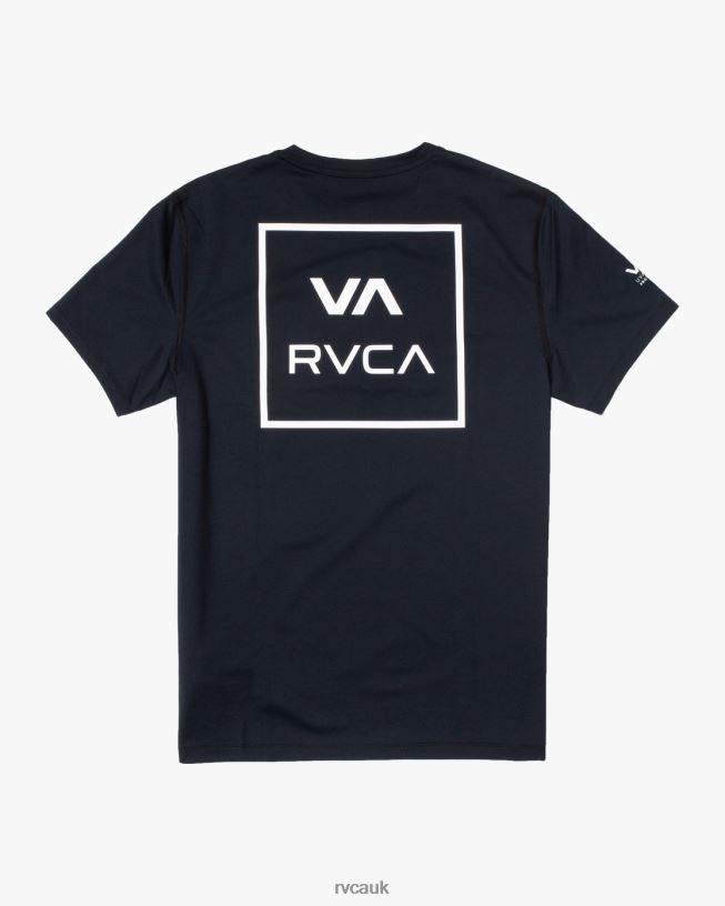 black Short Sleeve Rashguard Unisex L888X622 RVCA Clothing