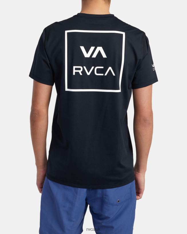 black Short Sleeve Rashguard Unisex L888X622 RVCA Clothing