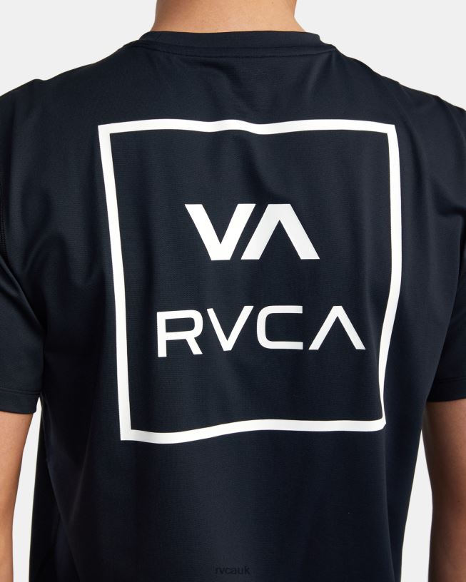 black Short Sleeve Rashguard Unisex L888X622 RVCA Clothing